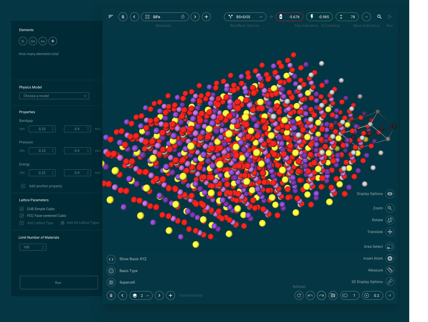 Material Editor — full-screen, intelligence-assisted, with live results