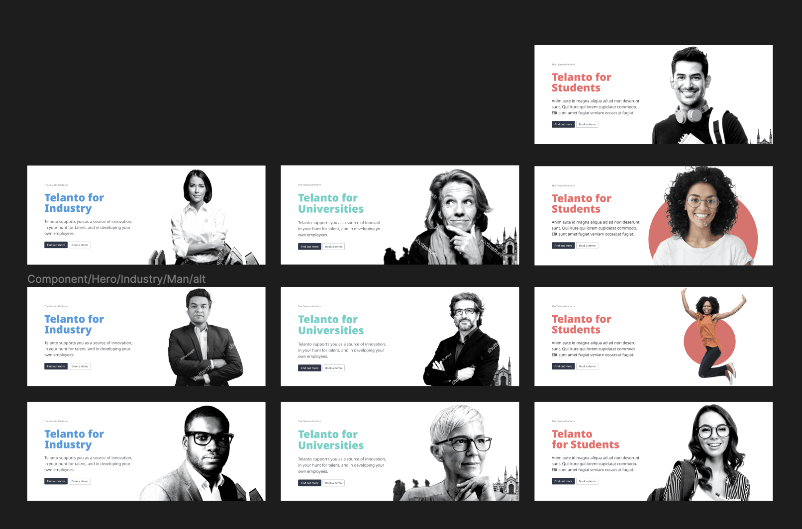 Dynamic header and banner system — for A/B testing and audience targeting