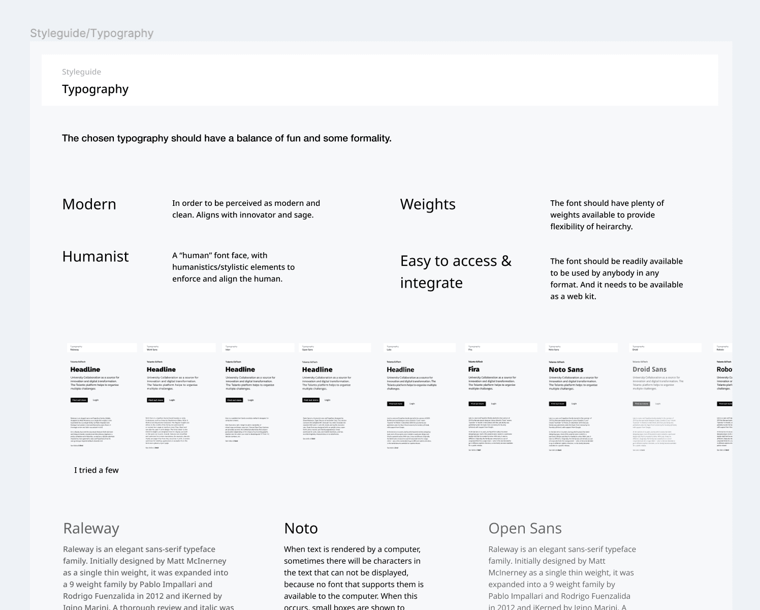 Typography studies — selecting a type stack with global script coverage