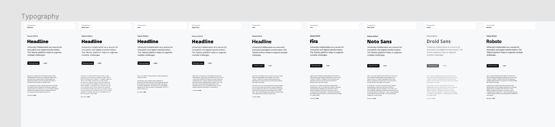 Type tests — characters, weights, and rhythm in context