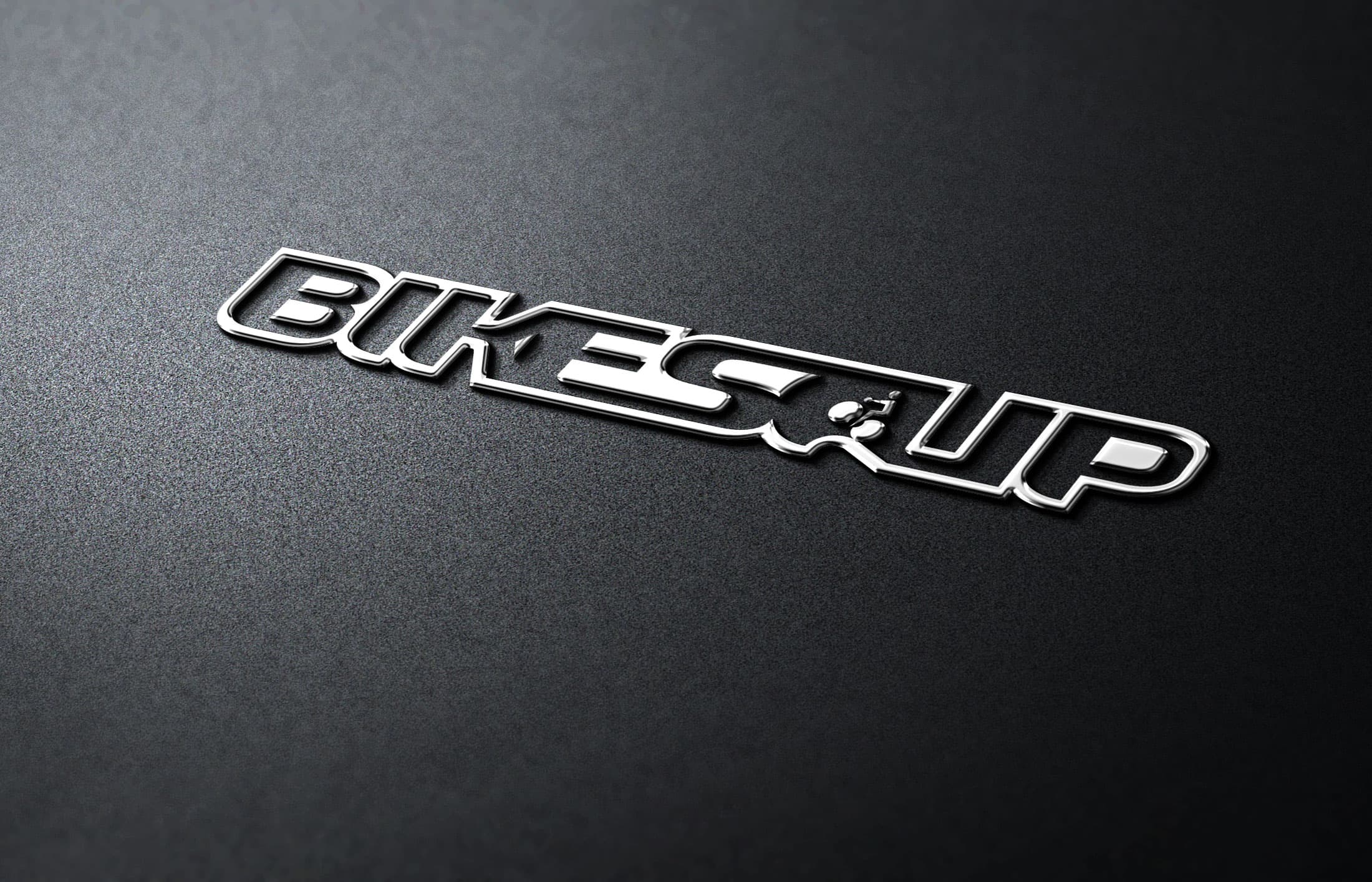 Bikesoup — punched logo treatment