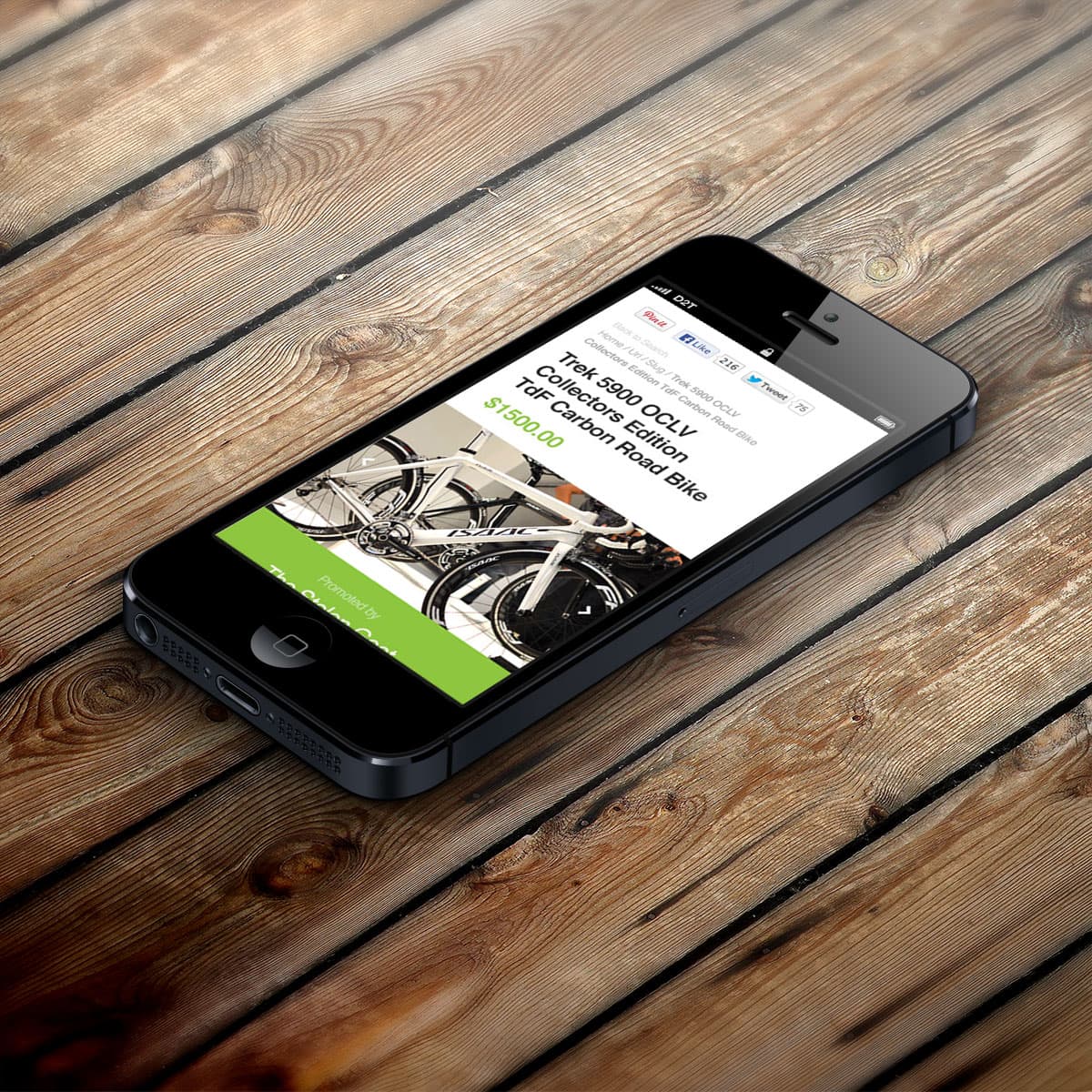 Bikesoup — product detail on mobile
