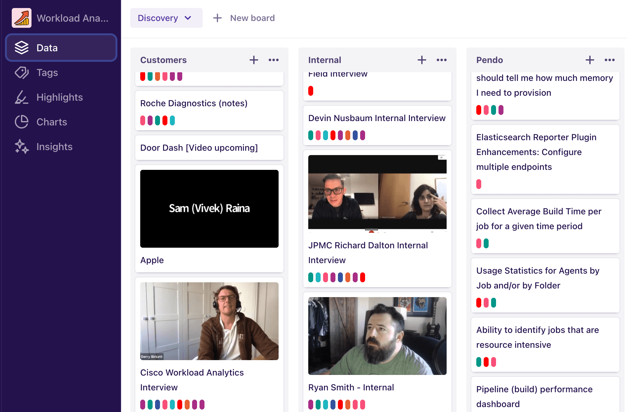 Dovetail interview library — where the qualitative record lives