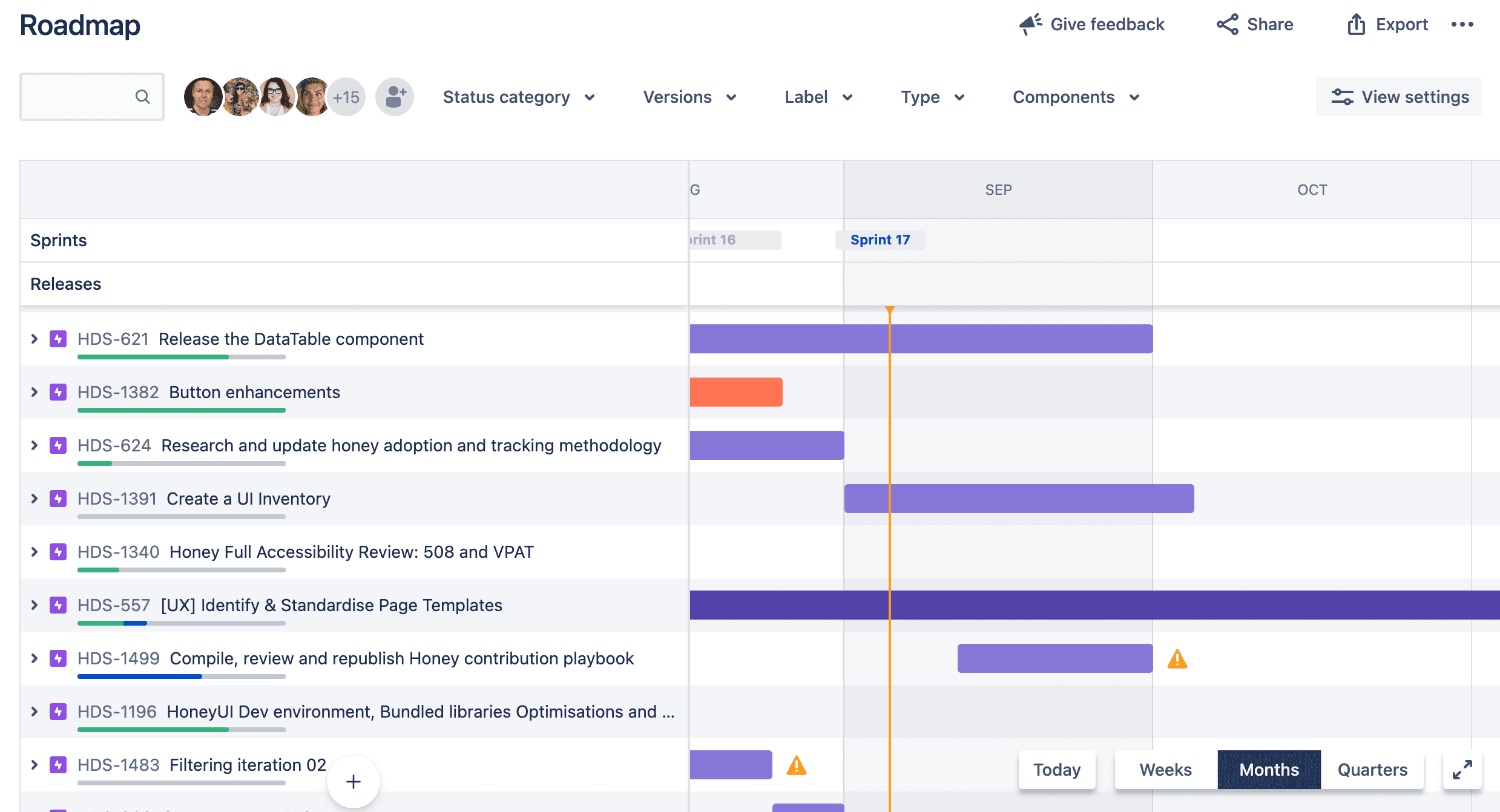 HoneyUI roadmap — the system as a programme, not a deliverable