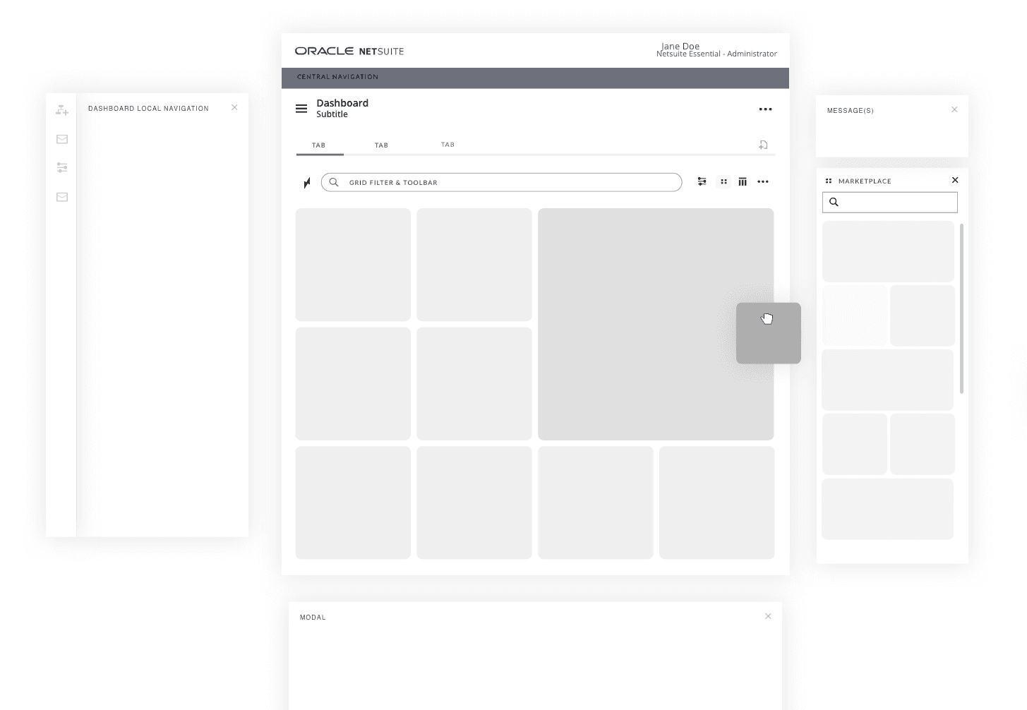 Application shell — the refreshed Netsuite frame