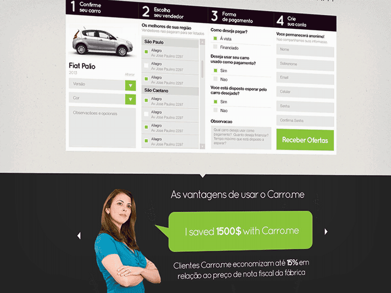 Carro.me mobile — search results