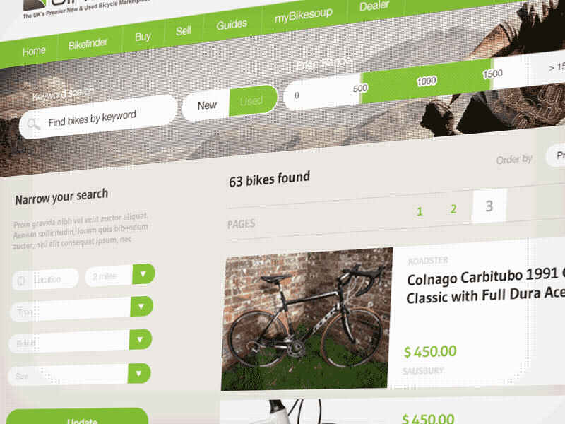 Dribbble — Bikesoup Ui 03