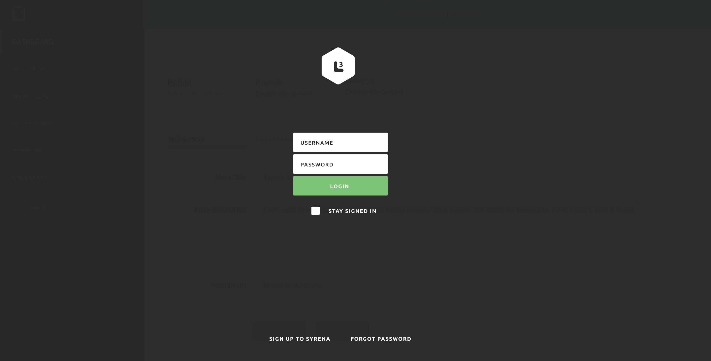L3 — login screen
