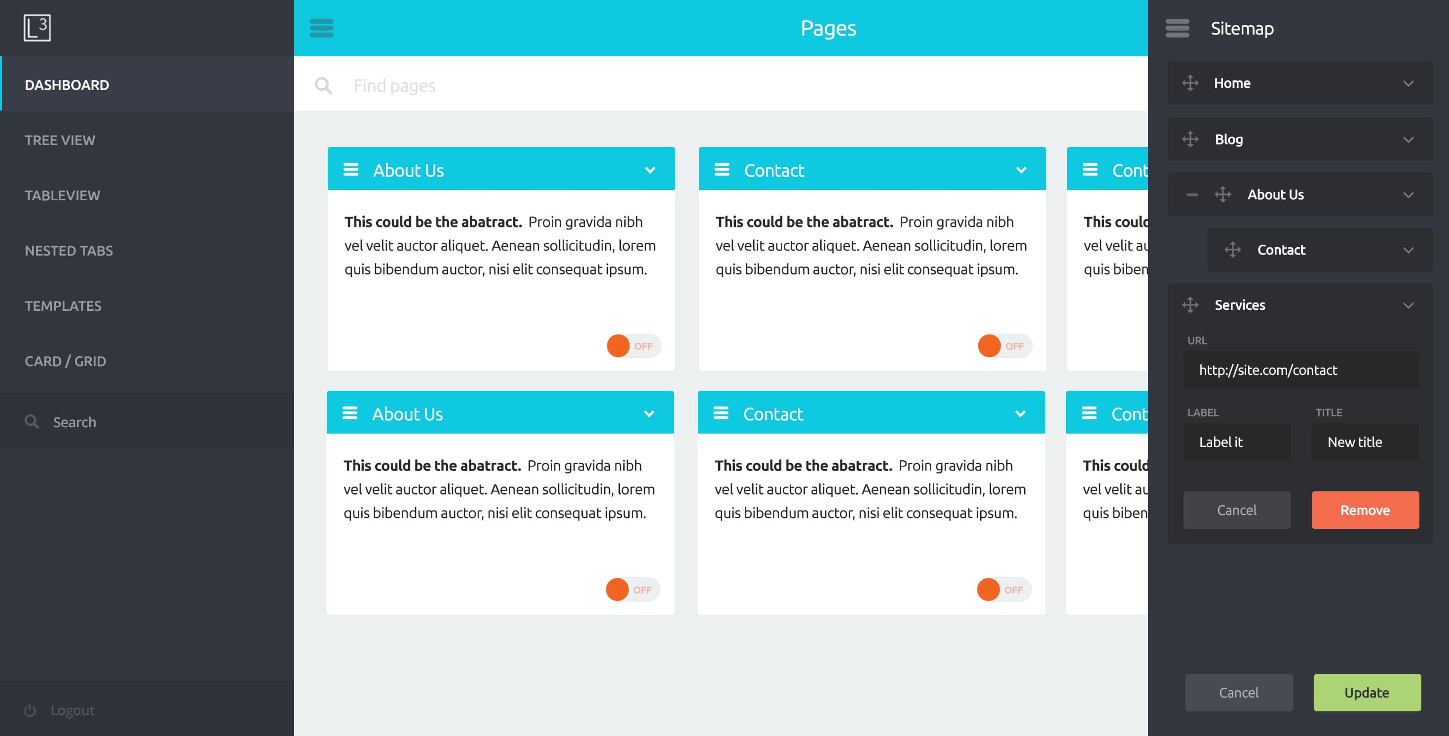 L3 — pages list view