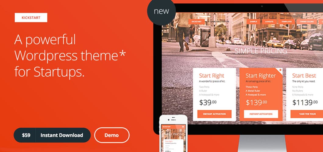 Kickstart theme — launch promo