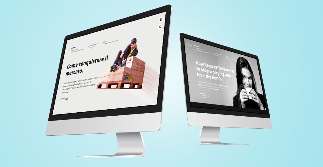 LLL agency site — desktop two-up