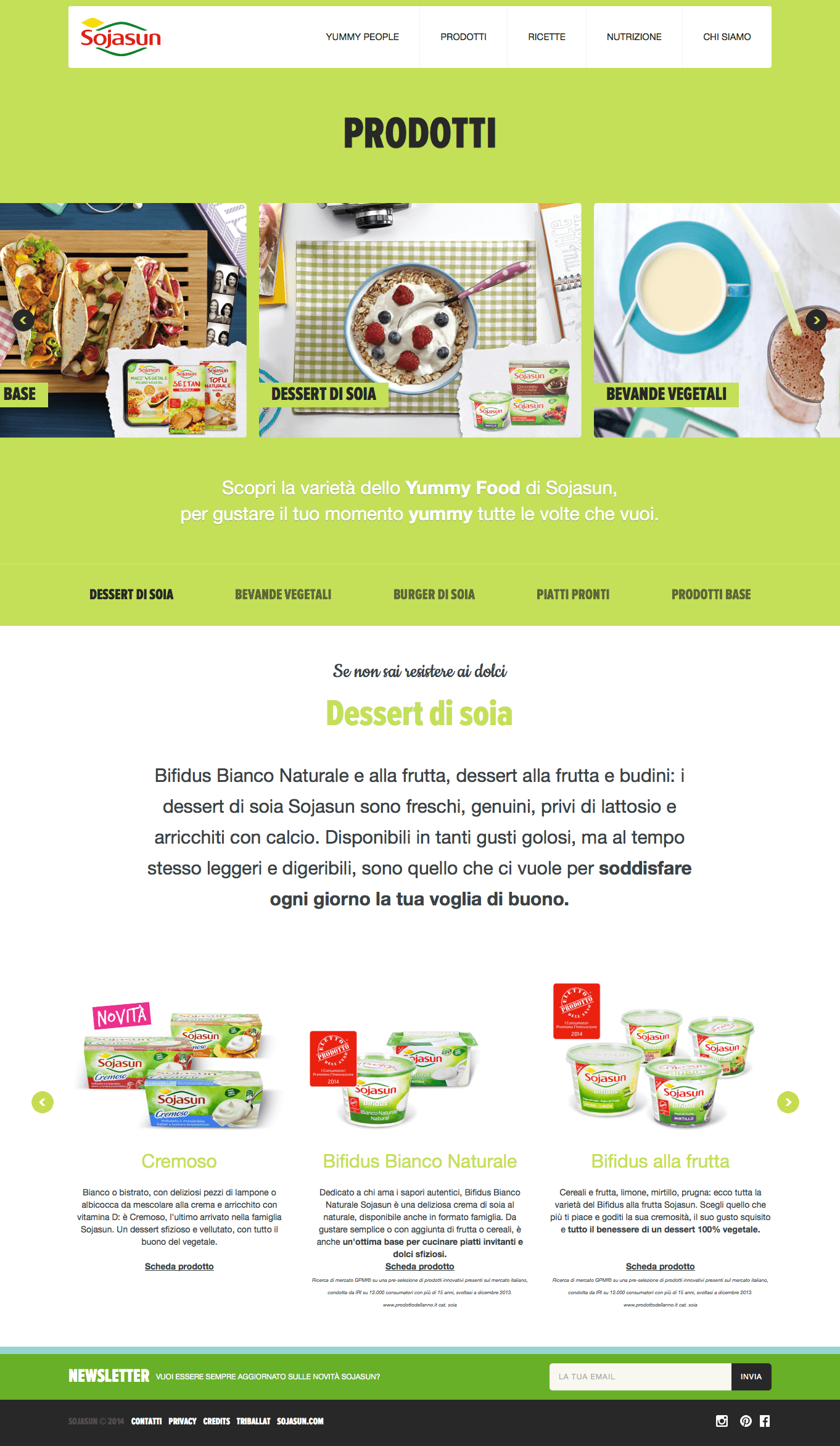 Sojasun dessert category page