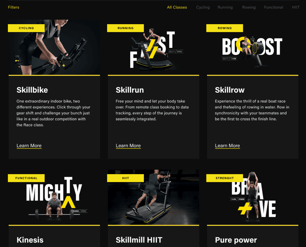 Technogym — editorial grid system